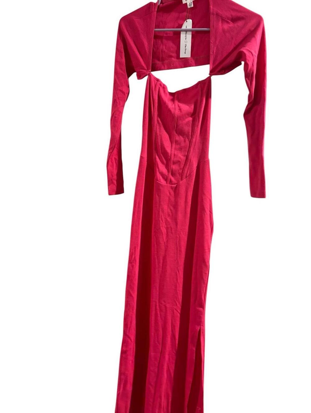 NWT The Drop Hot Pink Cutout Maxi Dress + Bolero Set | Size M | Barbiecore Glam